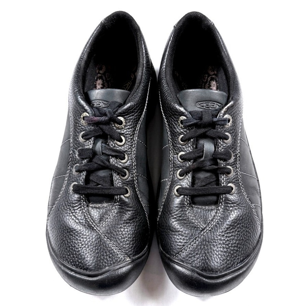 KEEN Presidio Womens Black Leather Suede Walking Shoes Sneakers Size 9.5 - Picture 2 of 7